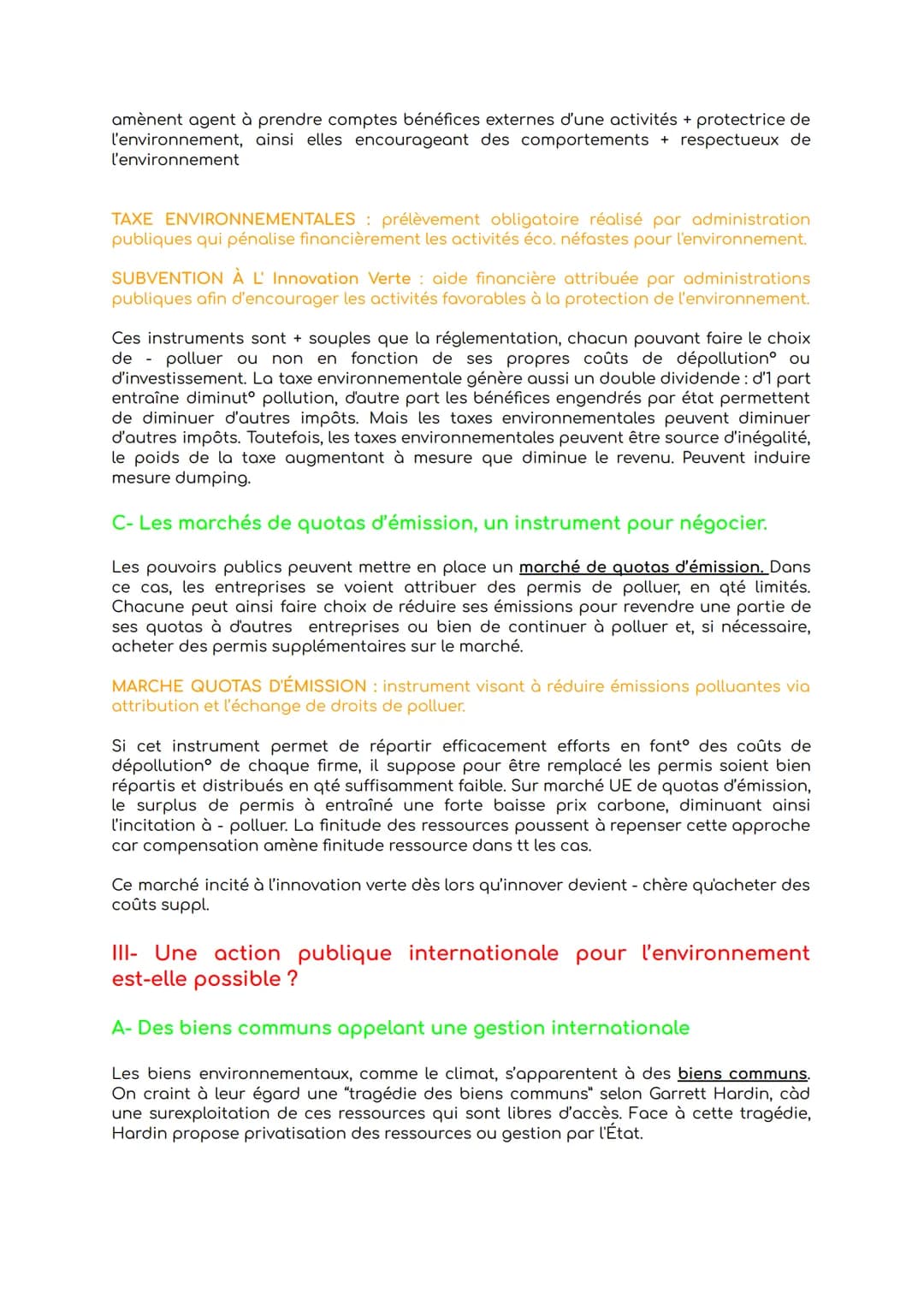 Chapitre 2 : Qu'elle action publique pour l'environnement ?
- Comment l'environnement peut-il devenir un objet d'action
publique ?
A- Une di
