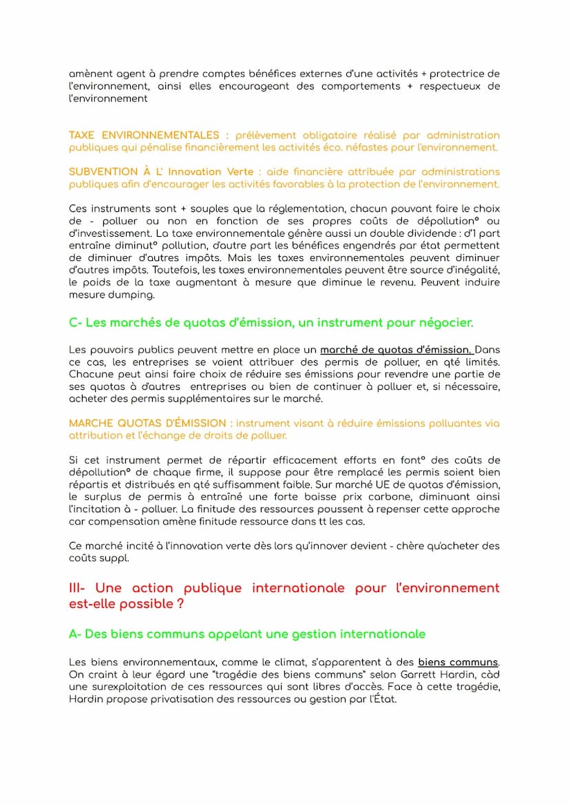 Chapitre 2 : Qu'elle action publique pour l'environnement ?
- Comment l'environnement peut-il devenir un objet d'action
publique ?
A- Une di