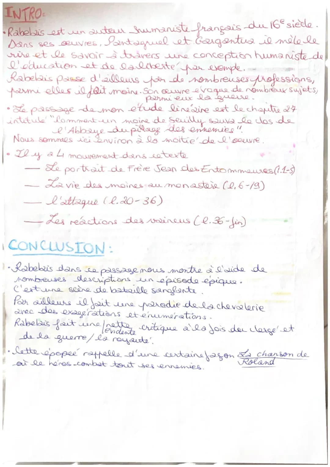 Texte n°3
Dans cette abbaye se trouvait à l'époque un moine cloîtré nommé frère Jean des Entommeures,
jeune, fier, pimpant, joyeux, adroit, 