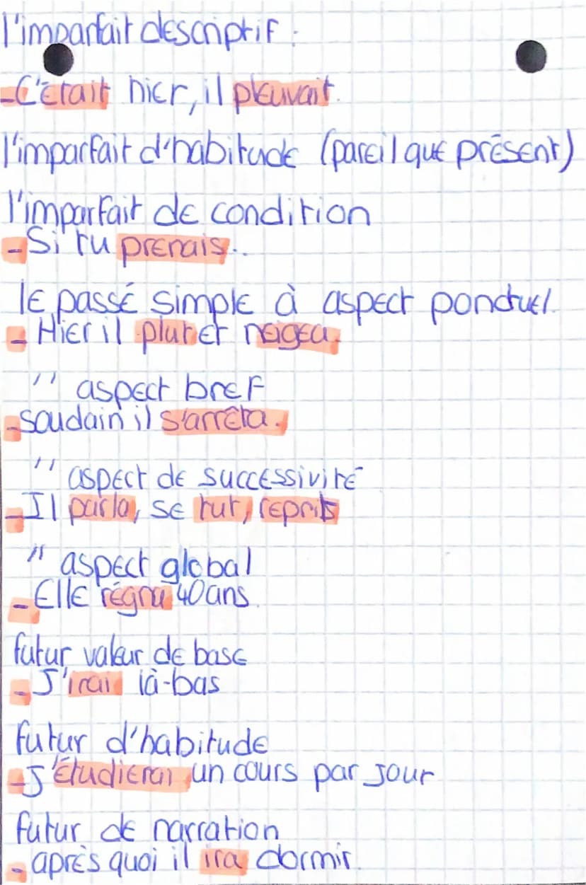 Français
valeurs des temps.
Simple present, imparfait, passé simple,
futur simple
compose passe compose, plus-que-parfait,
passé anténeur, f