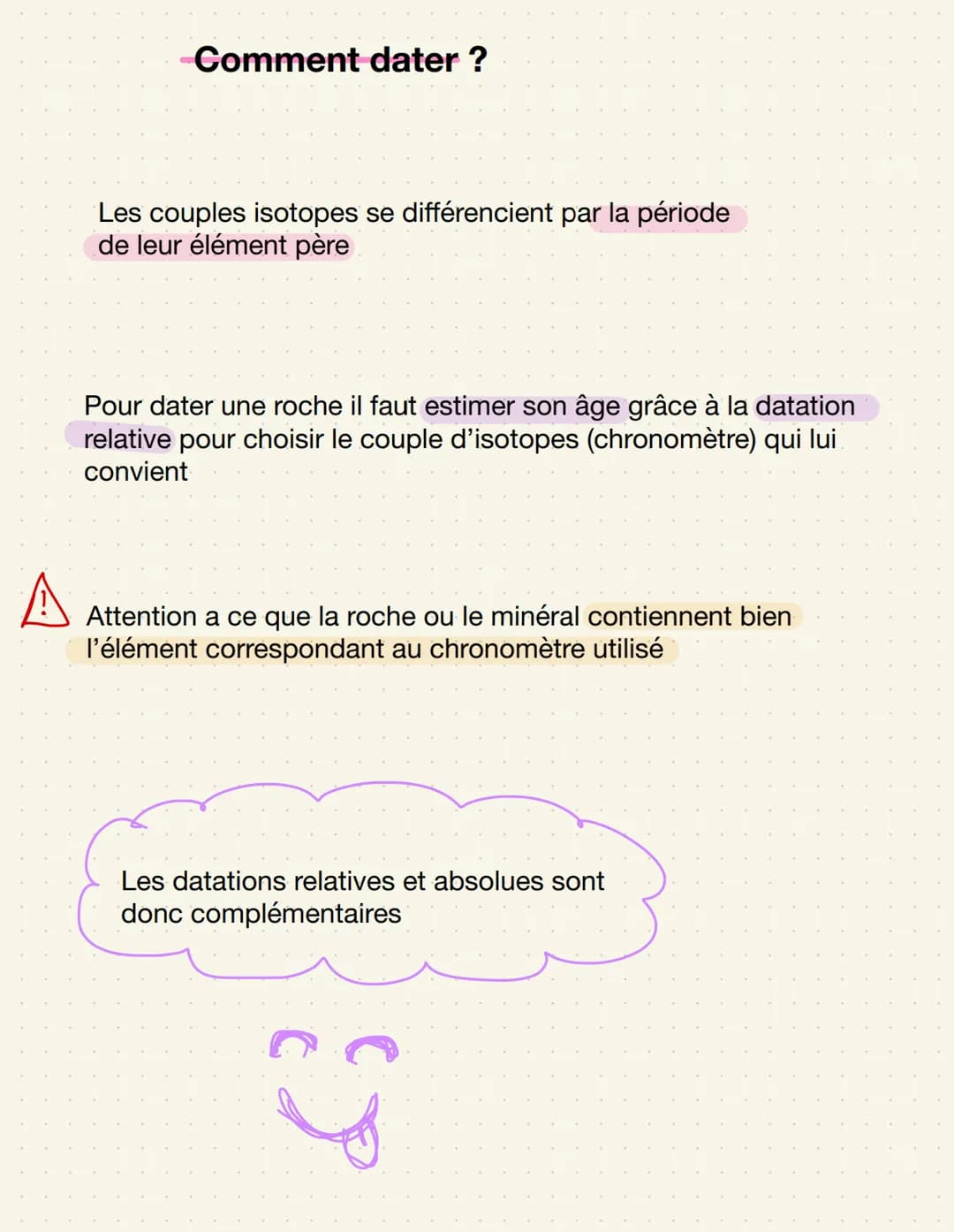 SVT: LA GÉOLOGIE
La chronologie
relative
La chronologie relative fait appel à des principes basés sur les relations
géométriques entre les d