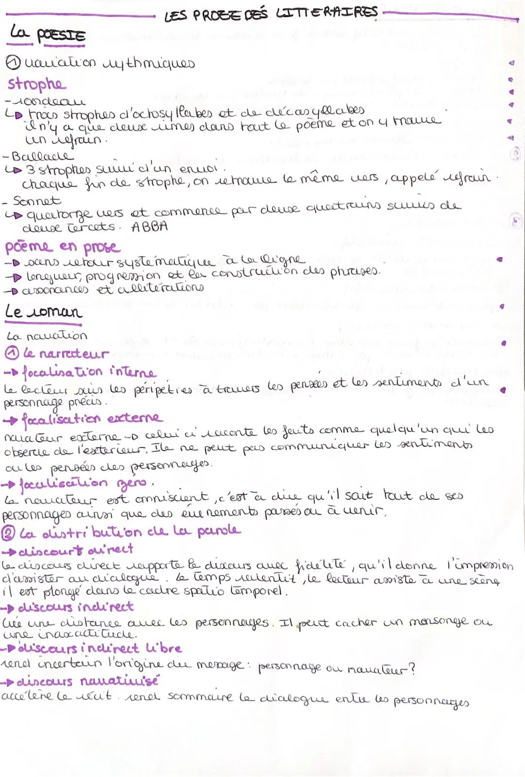 # LES PROEE DES LITTERAIRES

La POESIE

@variation rythmiques

Strophe

-10ndeau

LD. Frous strophes d'ochosyllabes et de décasyllabes
il n'