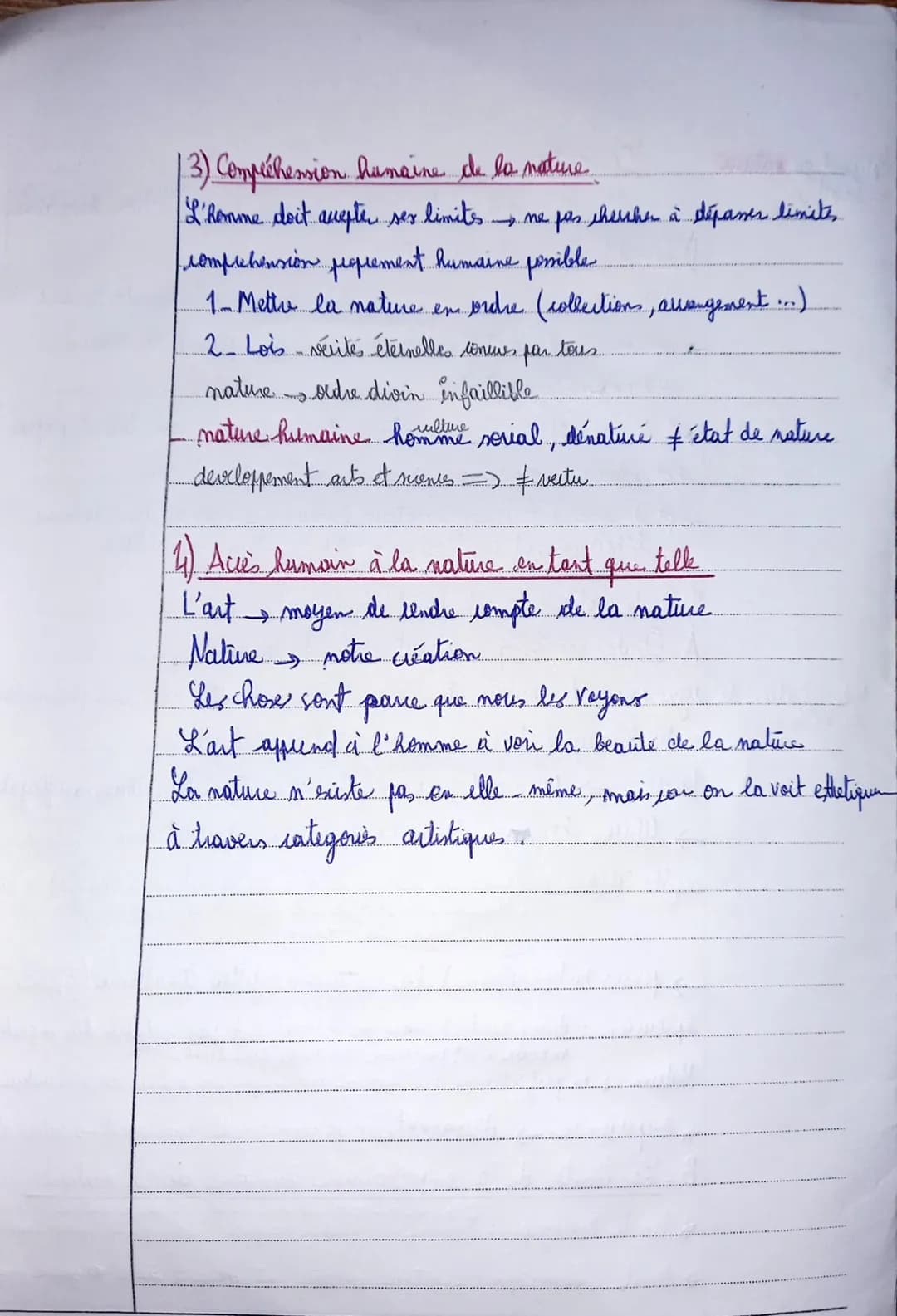 étymologie natura/
= maître
La nature
='ensemble de ce qui existe indépendamment de l'action humaine
1) Les definition de la nature.
- pt de