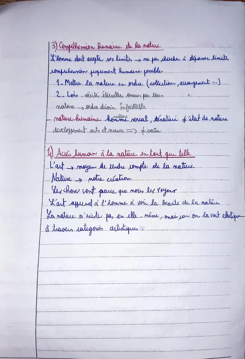 étymologie natura/
= maître
La nature
='ensemble de ce qui existe indépendamment de l'action humaine
1) Les definition de la nature.
- pt de