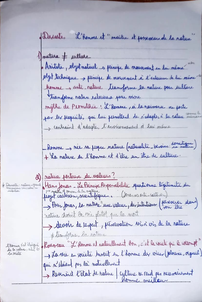 étymologie natura/
= maître
La nature
='ensemble de ce qui existe indépendamment de l'action humaine
1) Les definition de la nature.
- pt de