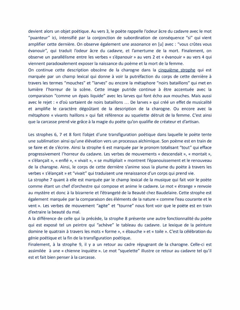 Explication linéaire n°2: "Une Charogne", Spleen et Idéal, Les FDM, 1861
Objet d'étude : La poésie
Parcours : Alchimie poétique : la boue et