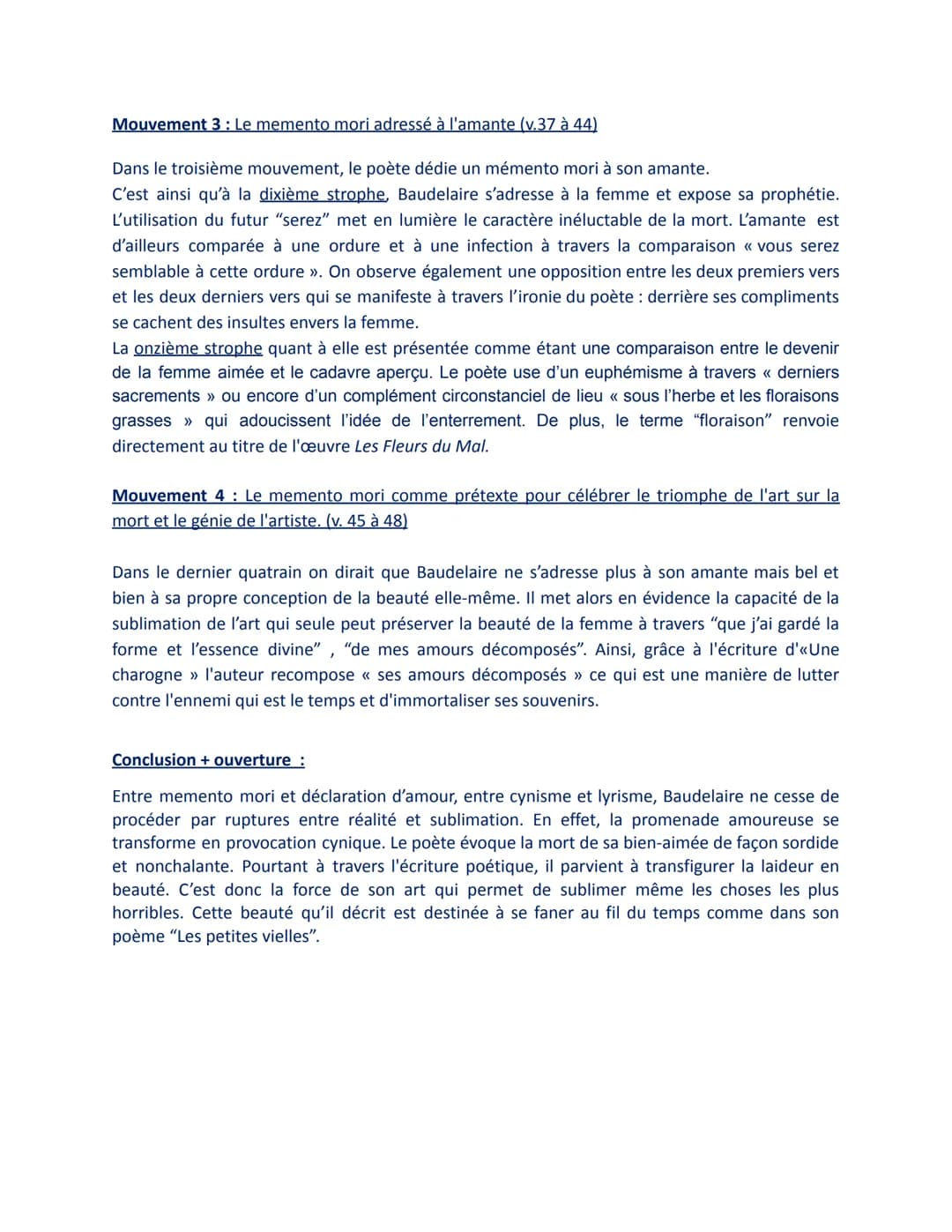 Explication linéaire n°2: "Une Charogne", Spleen et Idéal, Les FDM, 1861
Objet d'étude : La poésie
Parcours : Alchimie poétique : la boue et
