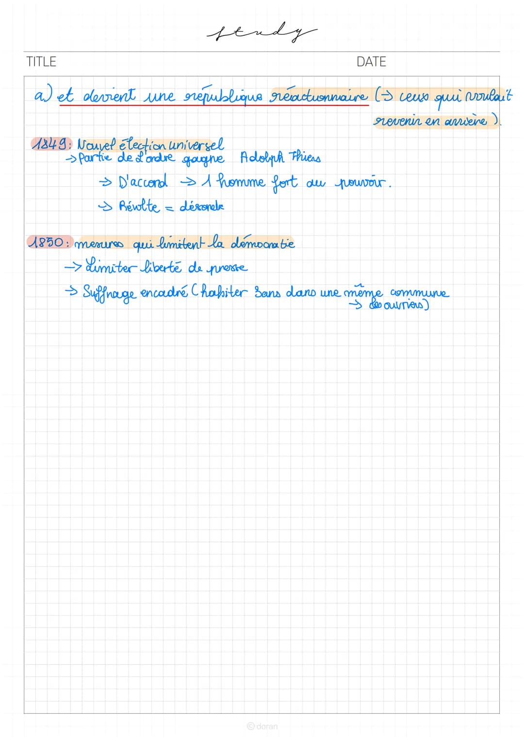 study
Chapitre 3
TITLE La difficile entrée dans l'age democration with
La II ème République et le 2nd Empire
Introduction
Février 1849 : Rév