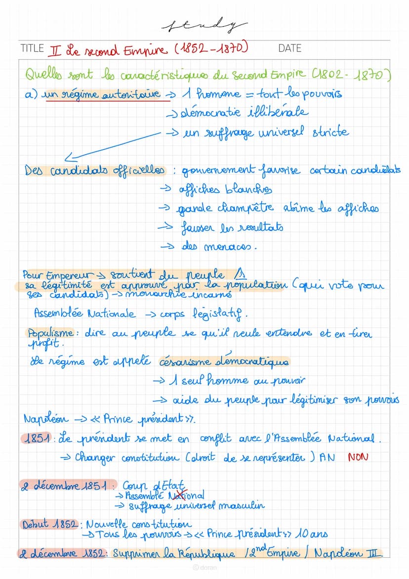 study
Chapitre 3
TITLE La difficile entrée dans l'age democration with
La II ème République et le 2nd Empire
Introduction
Février 1849 : Rév
