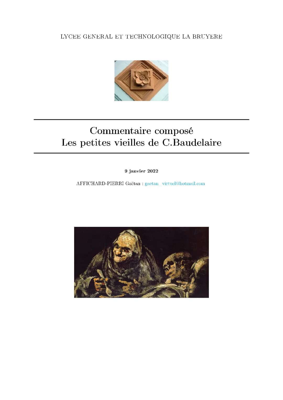 Analyse linéaire PDF : Les Petites Vieilles de Baudelaire