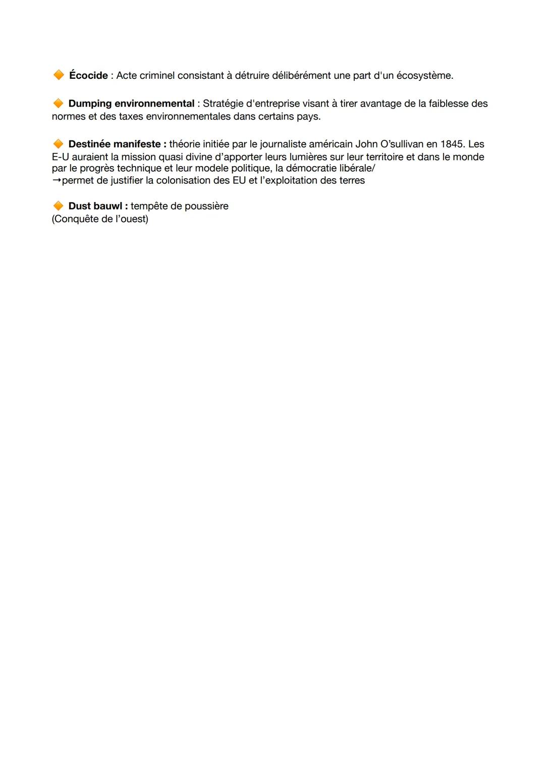 NOTIONS GÉNÉRALES
THÈME 5 - L'ENVIRONNEMENT
DÉFINTIONS:
environnement: no° nait au 19eme s. ensemble des relations/interac° (1970) entre les