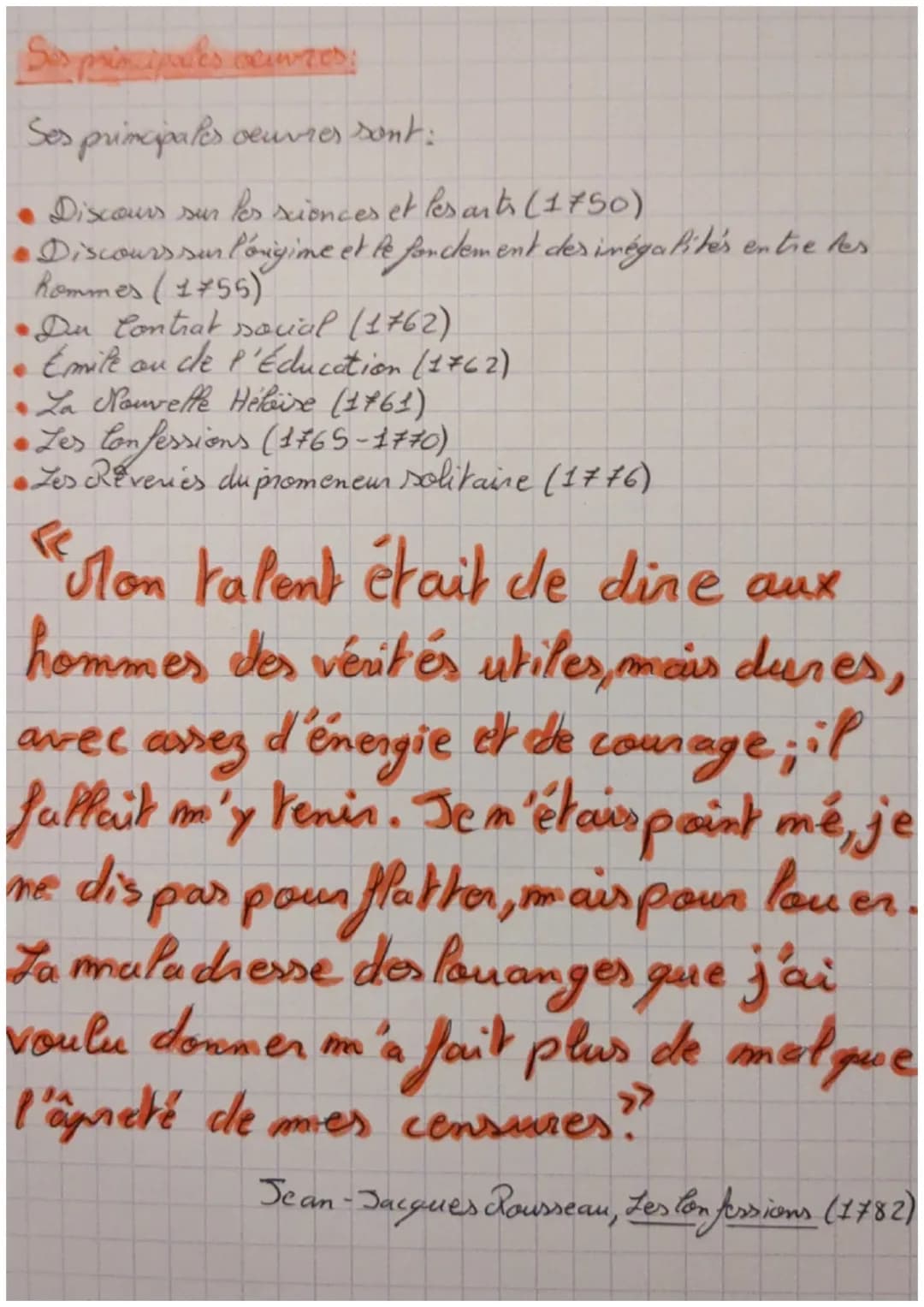 Rousseau
"Les Confessions"
Le titre de son autobiographie:
Le titre de son œuvre est emprunté à St Augustim
n'est autre que
•Les Confessions
