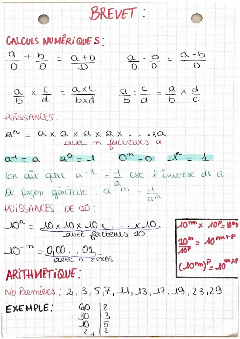 CALCUL LITTERAL
Distributivité:
k (a+b) = Ka+ Kb
(a+b) k = ak+bk
24 x (3+5) =
Identites remarquables:
(a+b)² = a² + 2ab + b²
(a - b) ² = a ²