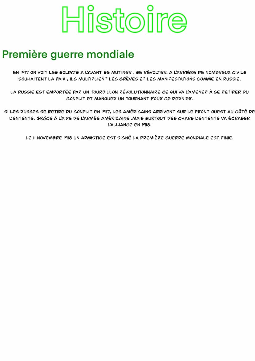 HISTOIRE
Premiere guerre mondiale
EN 1914, L'EUROPE EST L'ESPACE LE PLUS PUISSANT DE LA PLANÈTE.
MAIS IL Y A DES TENSIONS INTÉRIEUR COMME:
-
