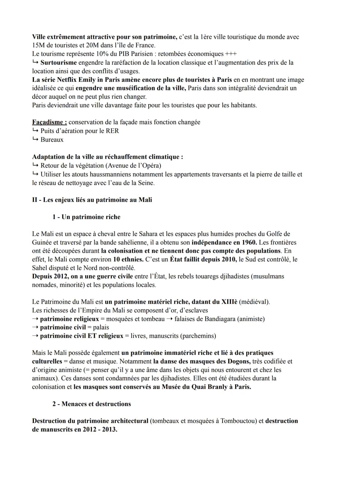 Thème 4 : Identifier, protéger et valoriser le patrimoine : enjeux géopolitiques
Chapitre introductif : la notion de patrimoine
Définition :