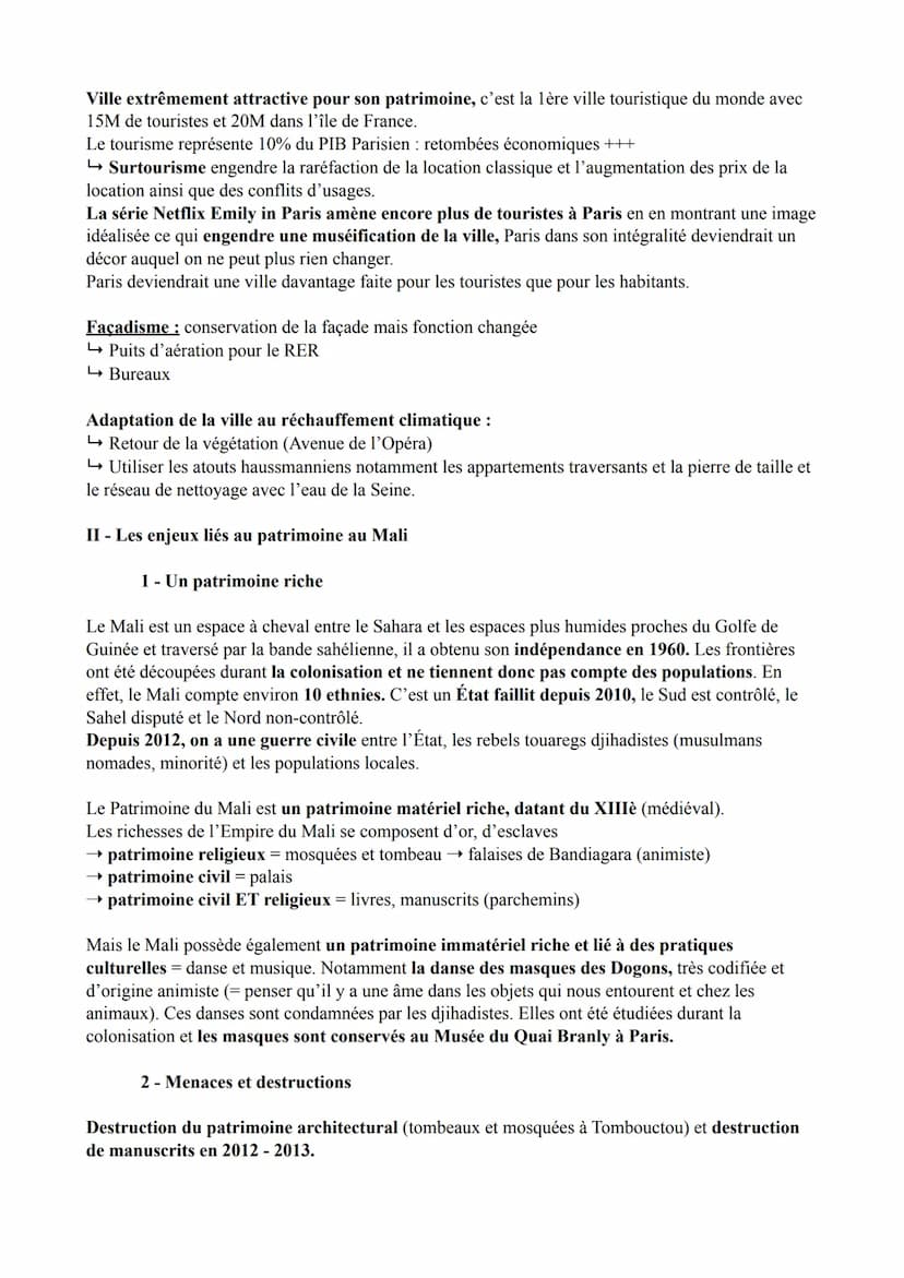 Thème 4 : Identifier, protéger et valoriser le patrimoine : enjeux géopolitiques
Chapitre introductif : la notion de patrimoine
Définition :