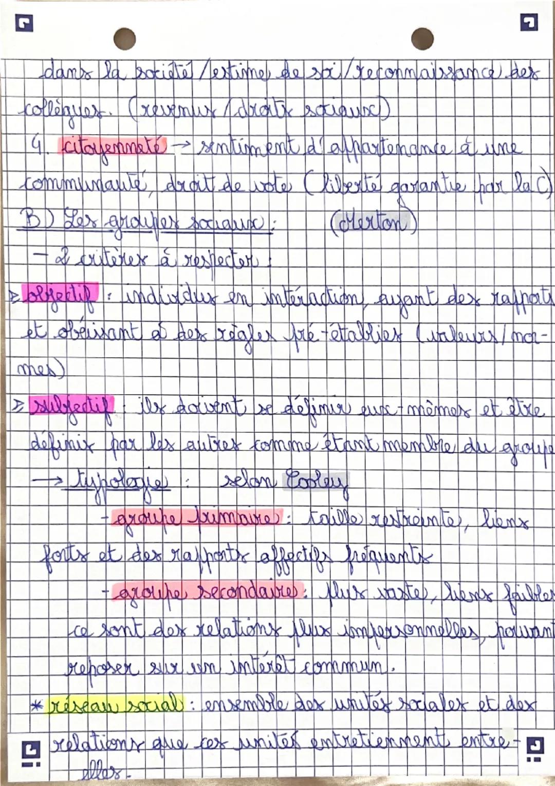 # Sociologie: Ehapitre 1 n°1

Les biens sociaux

* lien saial definition:

ensemble des relations entre les individus au sein

á une collect