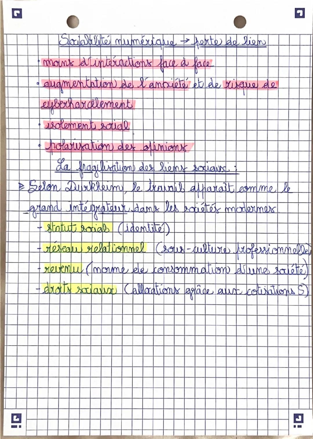 # Sociologie: Ehapitre 1 n°1

Les biens sociaux

* lien saial definition:

ensemble des relations entre les individus au sein

á une collect