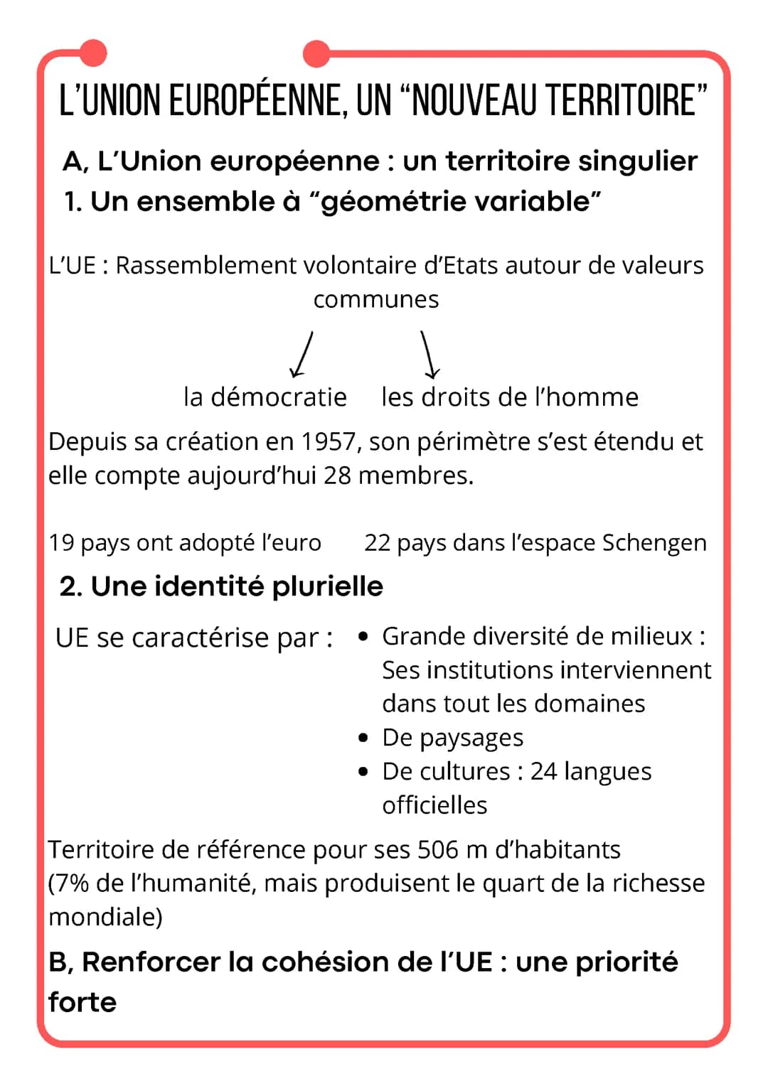 L'Union européenne, un "nouveau territoire"
