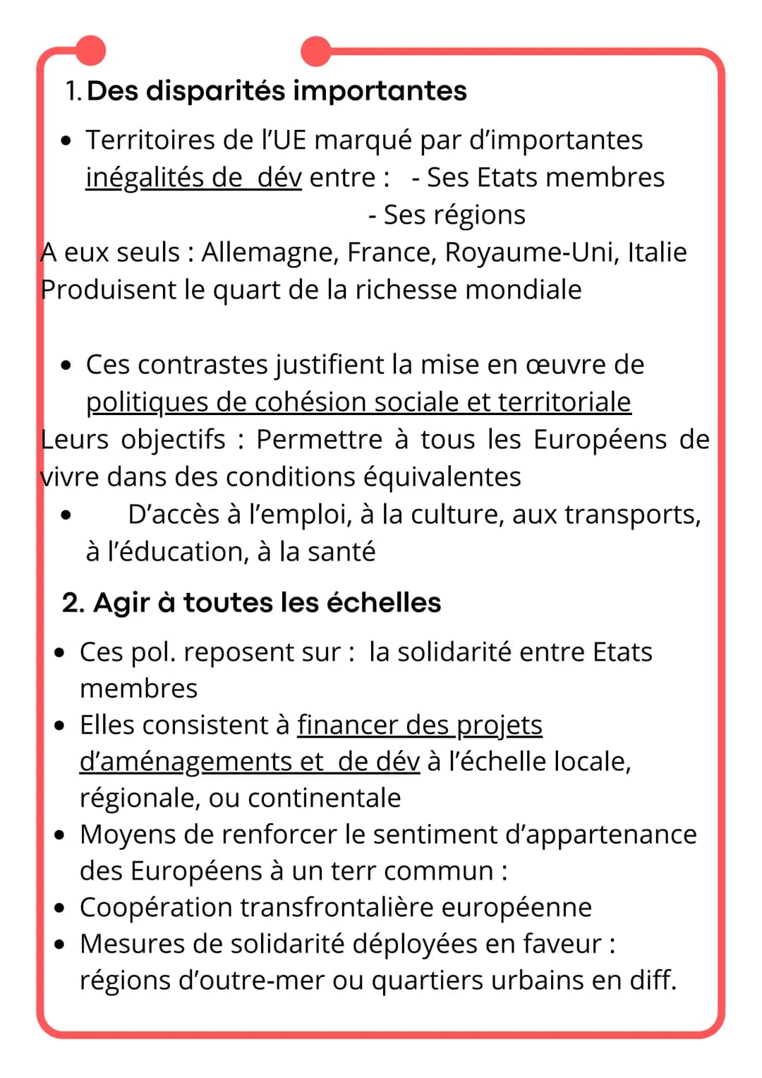 L'UNION EUROPÉENNE, UN "NOUVEAU TERRITOIRE"
A, L'Union européenne : un territoire singulier
1. Un ensemble à "géométrie variable"
L'UE: Rass