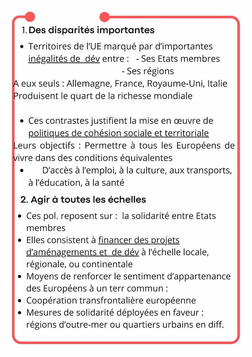 L'UNION EUROPÉENNE, UN "NOUVEAU TERRITOIRE"
A, L'Union européenne : un territoire singulier
1. Un ensemble à "géométrie variable"
L'UE: Rass