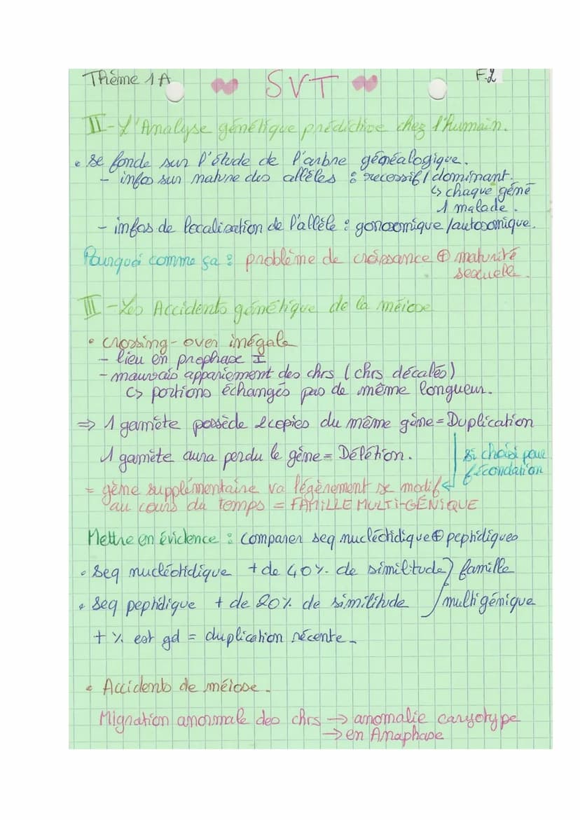 Theme A
10
L
SVT
Origine du génotype des individus.
génome = € des gènes
I- Brasage des génomes au cours de RS
meione + fécondation assurer 