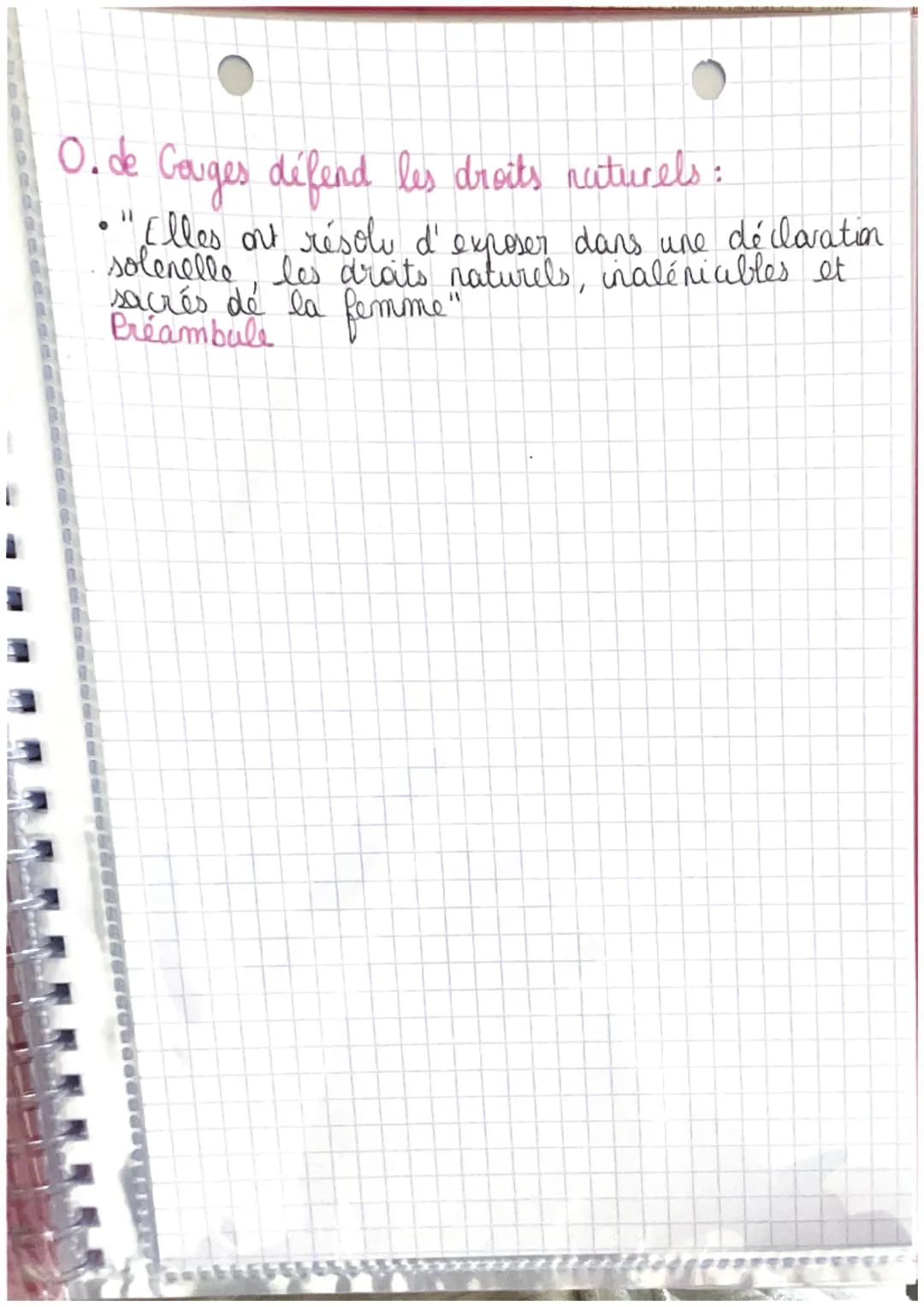 Citations pour dissertation
La Déclaration des Droits de la
Femme et de la Citoyenne
d O. de Gauges
O. de Couges porte la noix des femmes :
