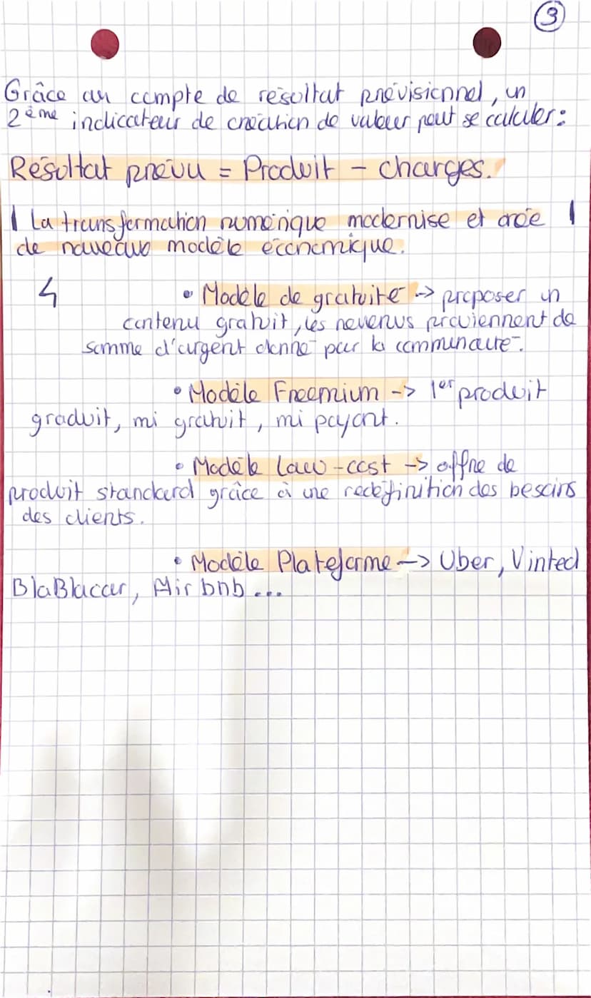 O
CHAPITRE 2
L'analyse du modèle économique des
organisations.
Creation de vabur -> objechif financier dos
entreprise qui se mesine grace à 