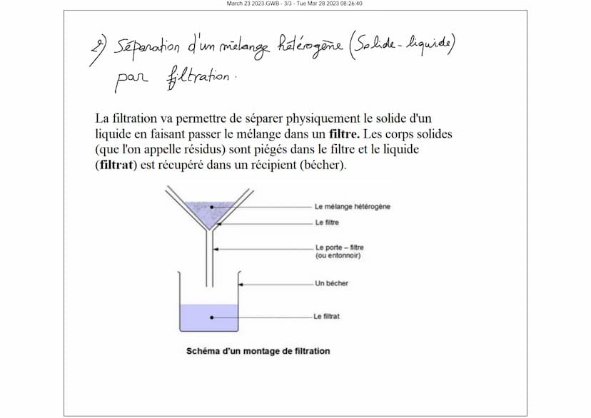 March 23 2023.GWB 1/3 - Thu Mar 23 2023 08:09:09
Mélanges
Hétérogènes
Ear + Sable (lig_Solite)
Ear + huile (liq-lig)
Homogenes
La décontatio