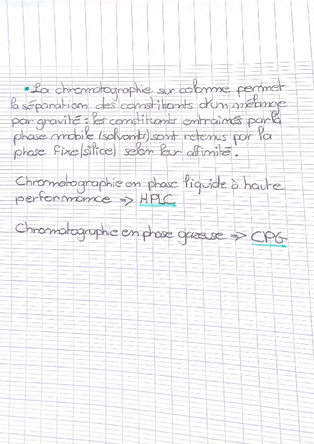 La chromatographie
La chromatographie sur couche mince "CCM"
•La CCM est une technique de séparation et
d'identification des espèces chimiqu