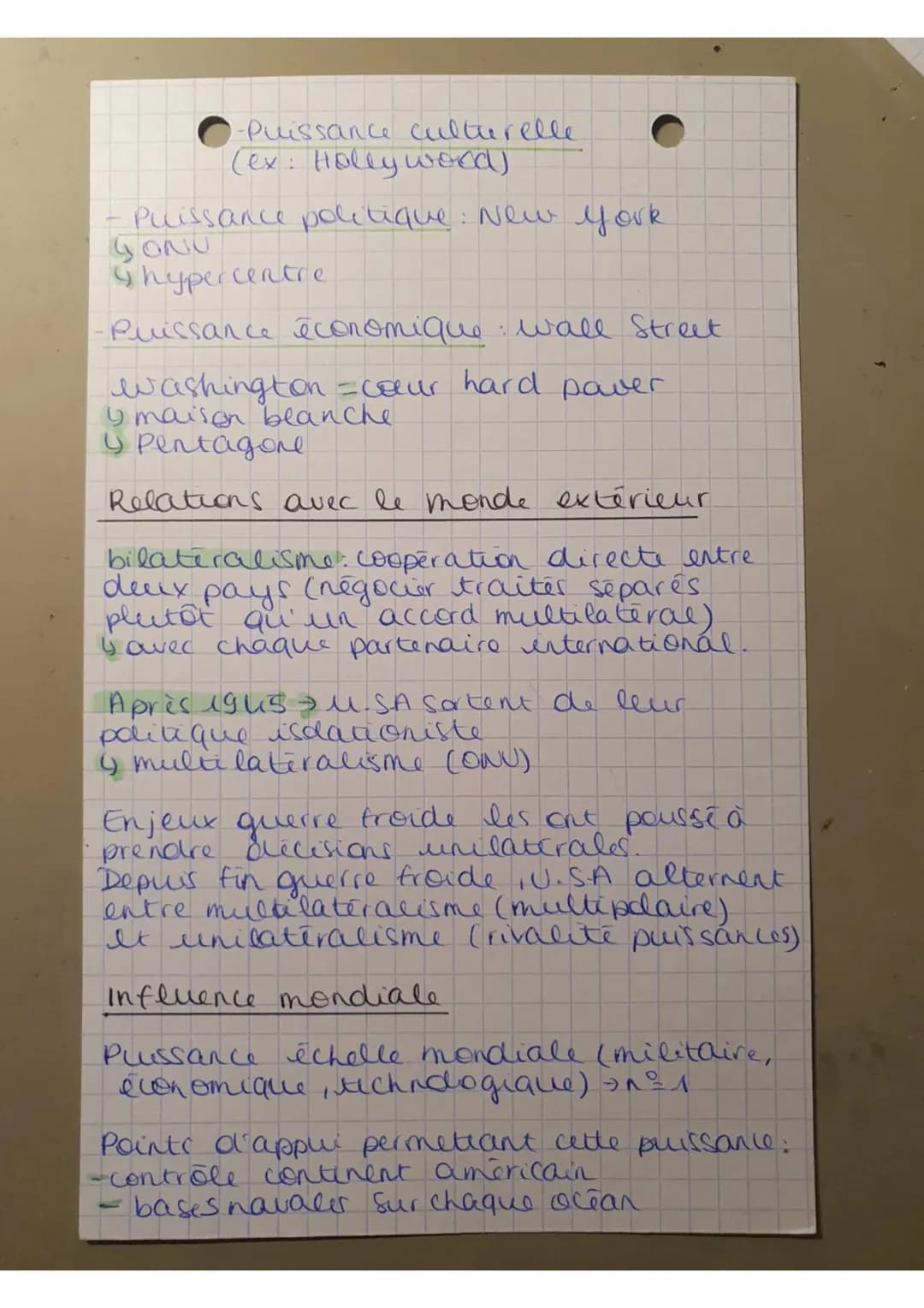 HEESP
k
Analyser les dynamiques des puissances.
internationales.
G
C
Puissance = capacité à influencer,
imposer sa volonté aux autres.
-capa