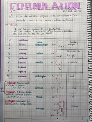 Know Physique chimie: chimie organique formulation  thumbnail