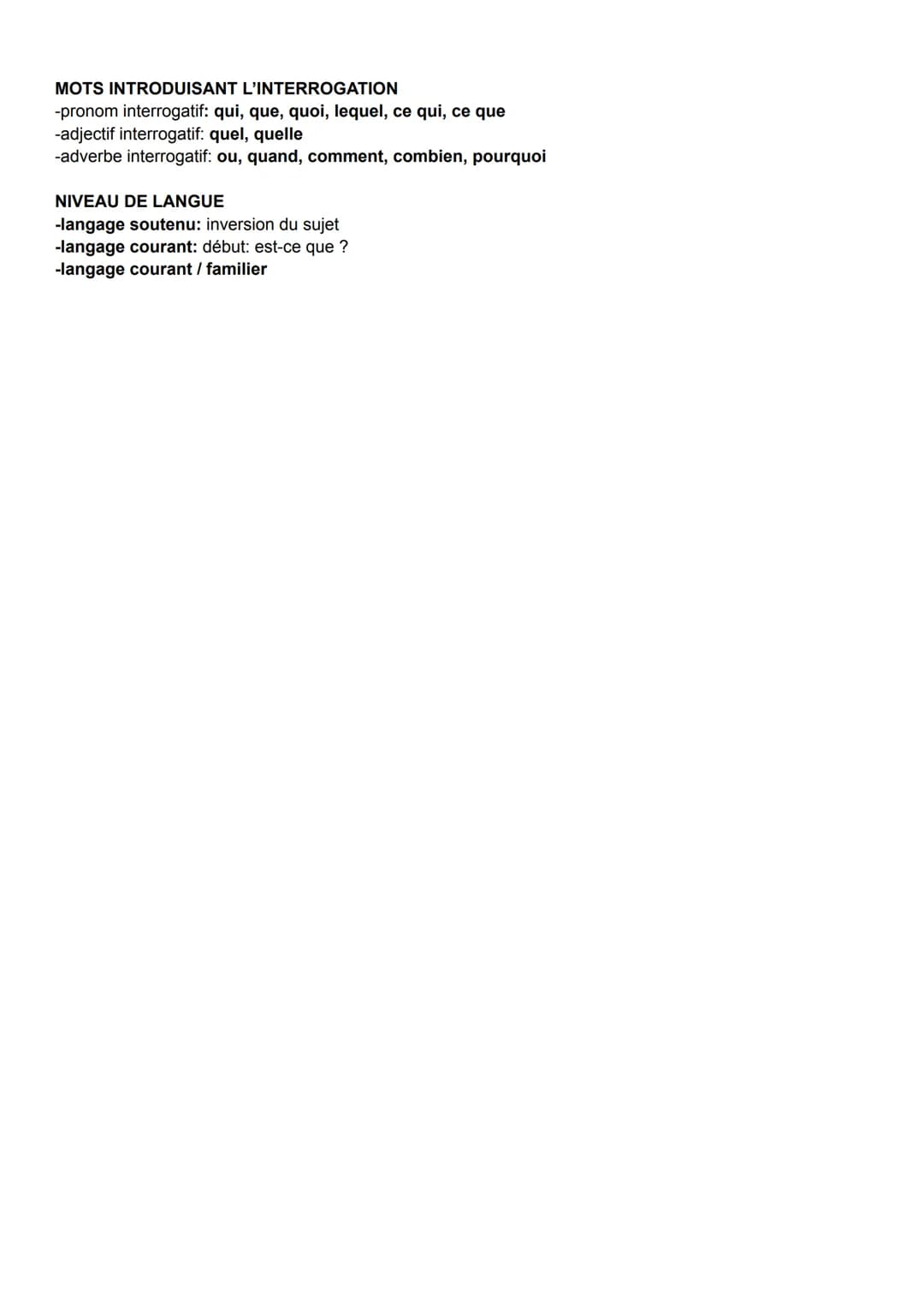 GRAMMAIRE
nature: proposition principale: PAS DE FONCTION / indépendante / subordonnées: conjonctive complétive,
conjonctive circonstanciell