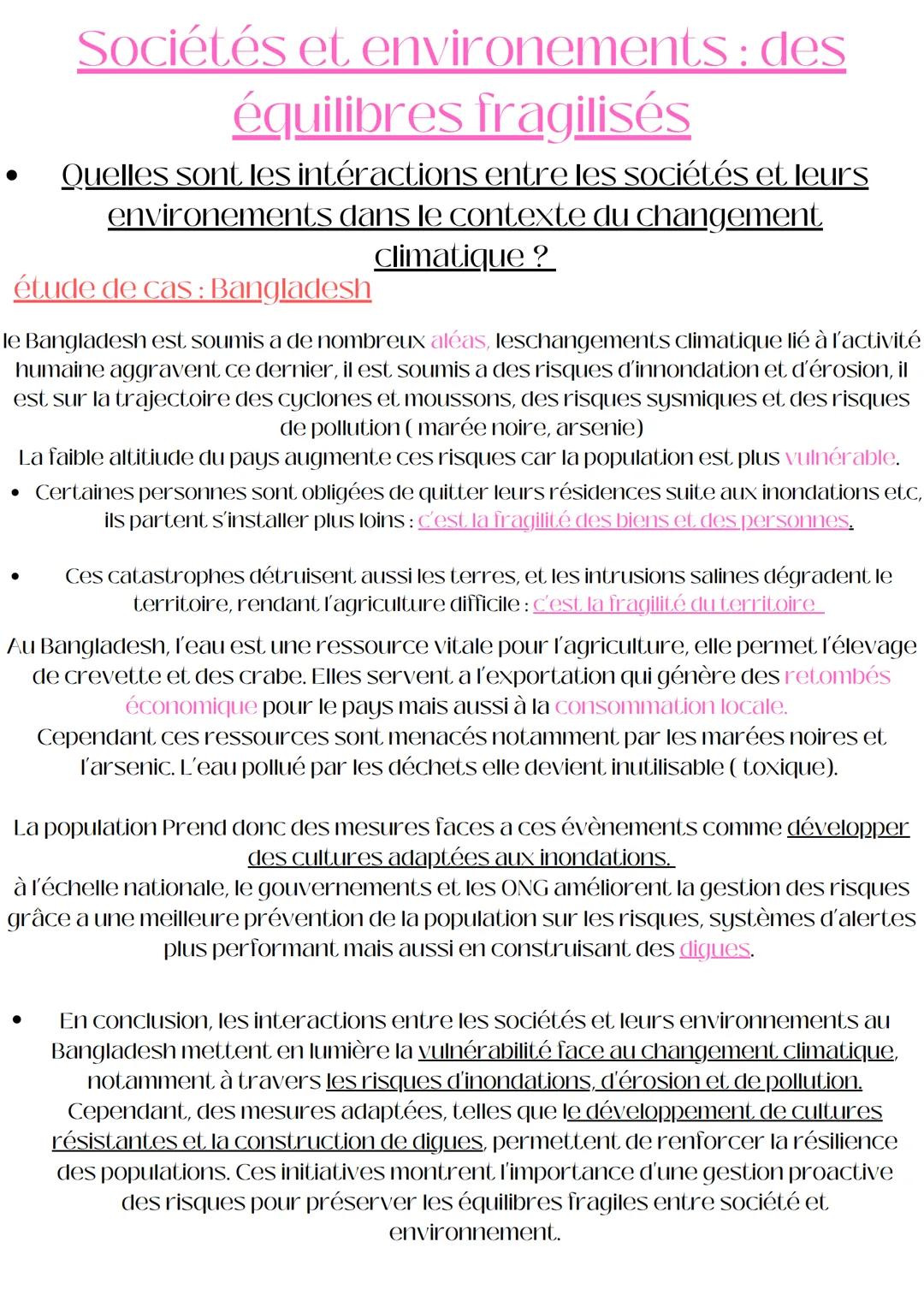 sociétés et environnements, des équilibres fragilisés