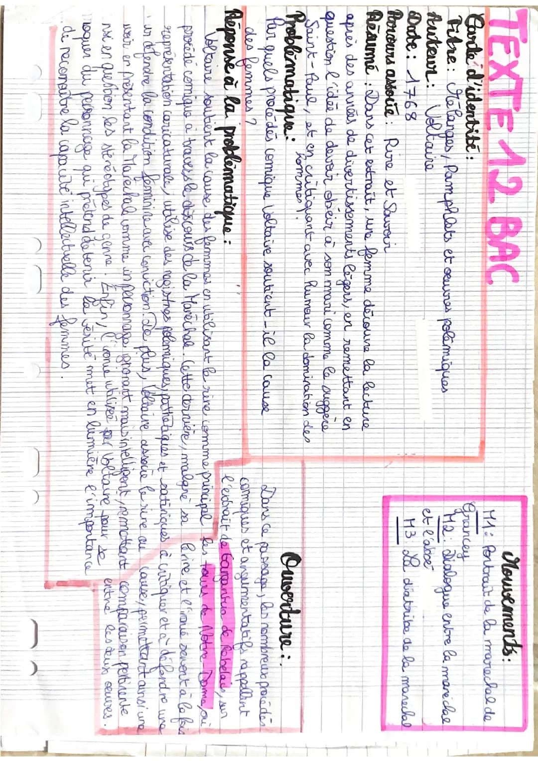 analyse linéaire sur femmes soyez soumises dans mélanges, pamphlets et œuvres polémiques de voltaire