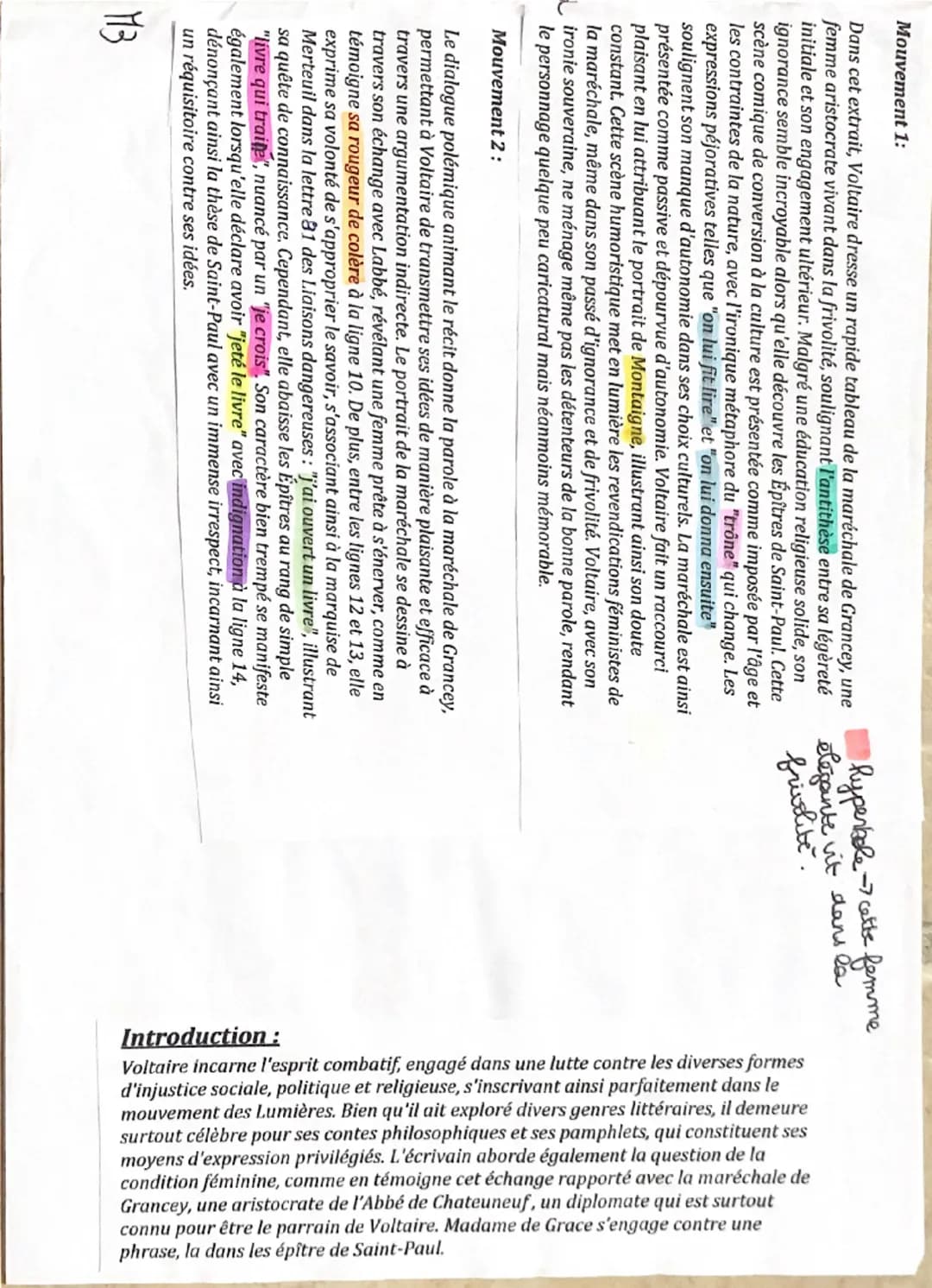 ____───___
TEXTE 12 BAC
Carte d'identité:
Titre: Melanges, Pamphlets et oeuvres polémiques
Auteur: Voltaire
Date: 1768
Porours associe Rire 