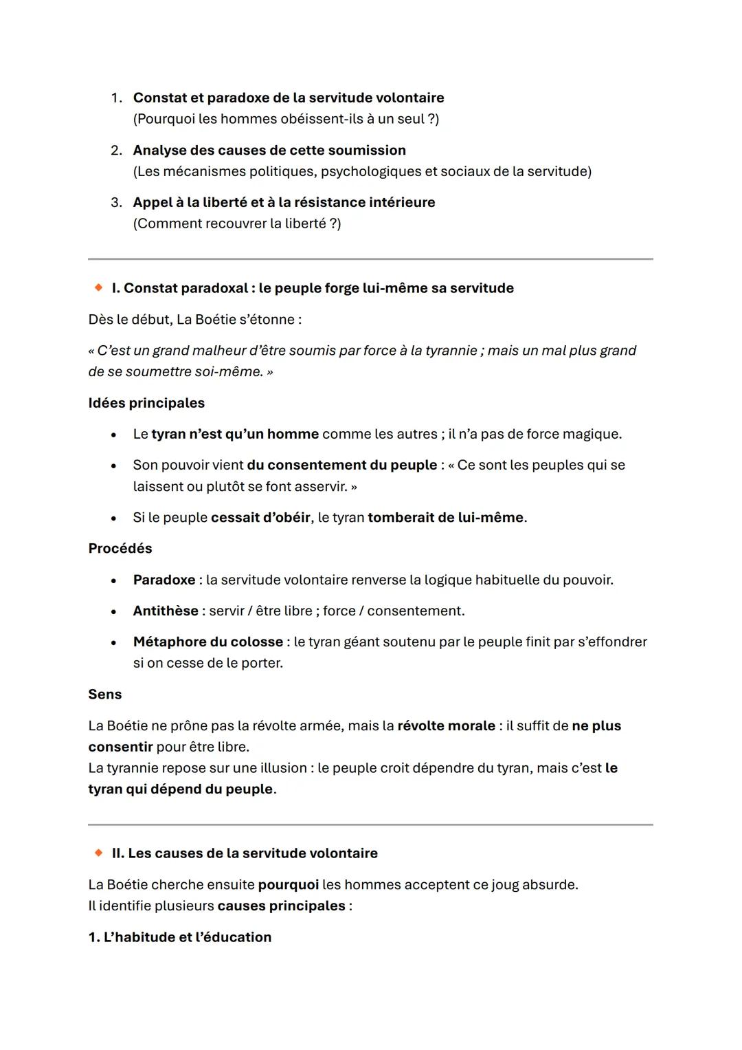 # Analyse Linéaire du Discours de la Servitude Volontaire

L'œuvre de La Boétie, Discours de la servitude volontaire, est une exploration pr