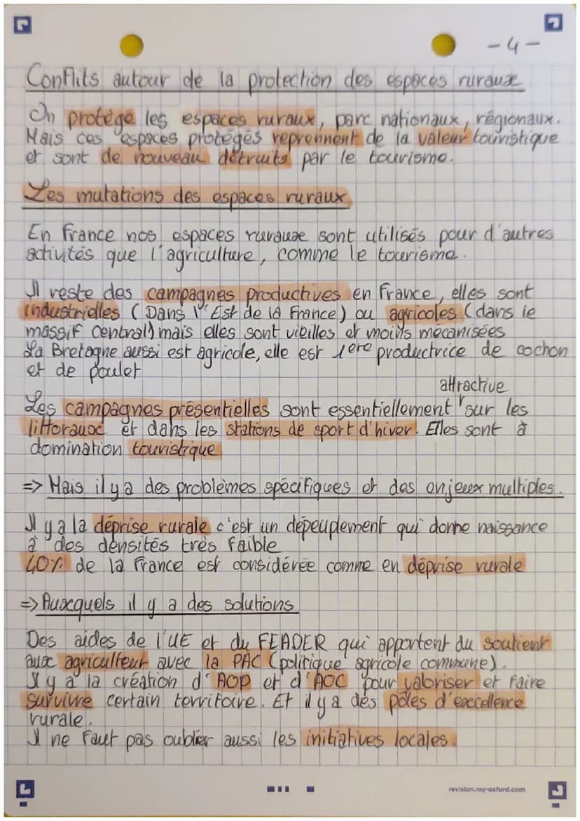 Les Espaces Ruraux
-1-
Landgrabbing: Accaparement des Terres.
NIMBY: Not In My Back Yard
-
Definition:
Periurbanisation: Processus d'extensi