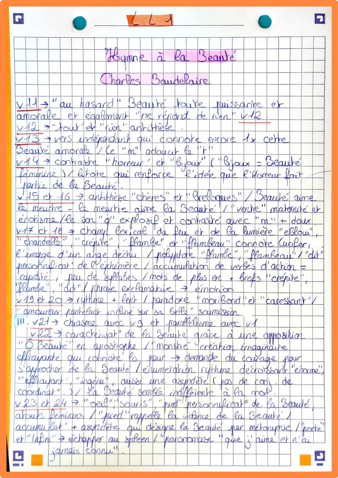 Hunne à la Beauté
Charles Baudelaire
Introduction
→ phrase d'accroche sur le Romantisme /
Symbolisme / Parnasse (XIXe siècle)
→ présentation