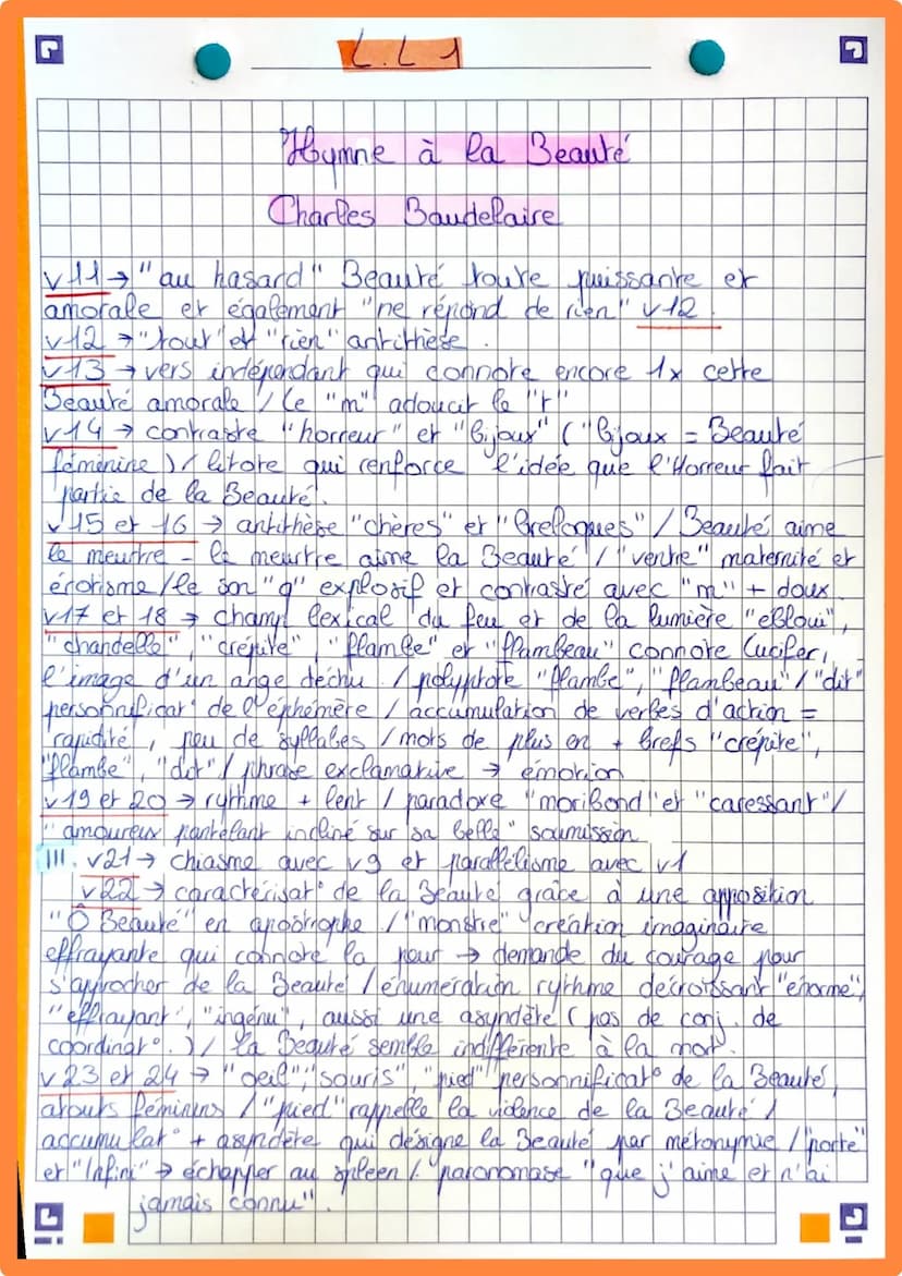 Hunne à la Beauté
Charles Baudelaire
Introduction
→ phrase d'accroche sur le Romantisme /
Symbolisme / Parnasse (XIXe siècle)
→ présentation