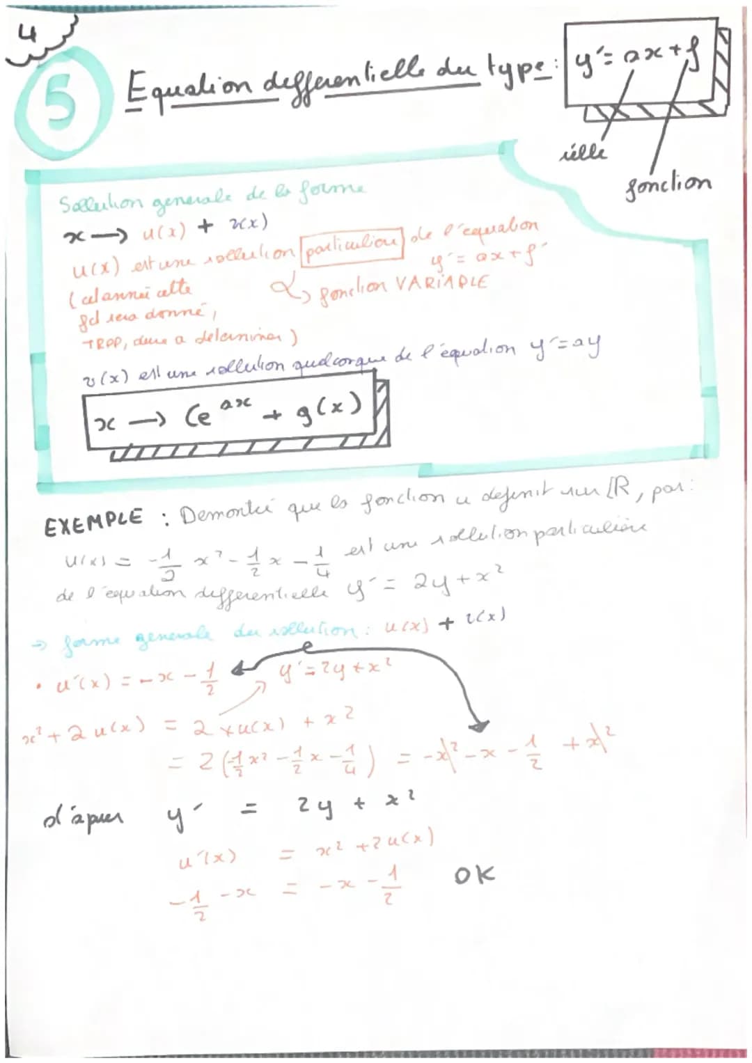 EQUATION
diguentielle
✓ Defenition
une
equation
d'inconce X
67
sat co
que
sest!
L
egalite
dans laquel J
ai un income que je cherche a dermin
