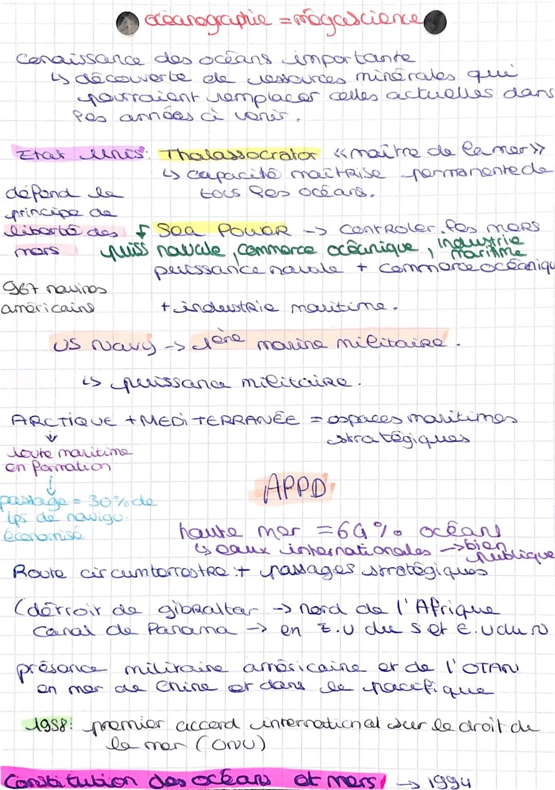Mons
Oceans
Montage Bay: 1982: con foronce des notions
Unios Deer le droit de la mor
is Rassemble 168 Etar (pas les USA)
↳ territorialisatio