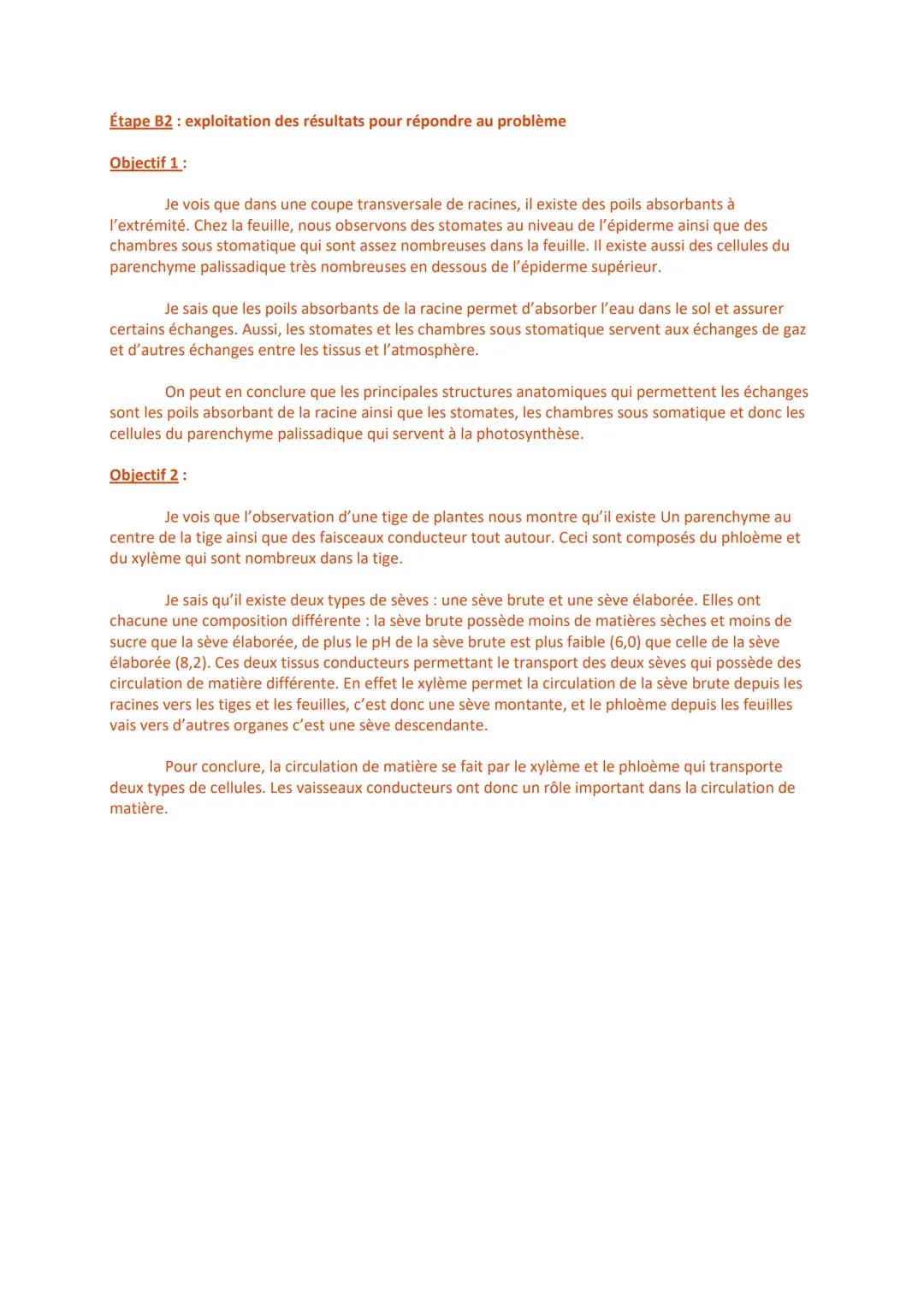 Exemple de TP sur l'observation au microscope de racine, de feuille et de tige avec la
réalisation d'une empreinte de feuille d'épiderme de 