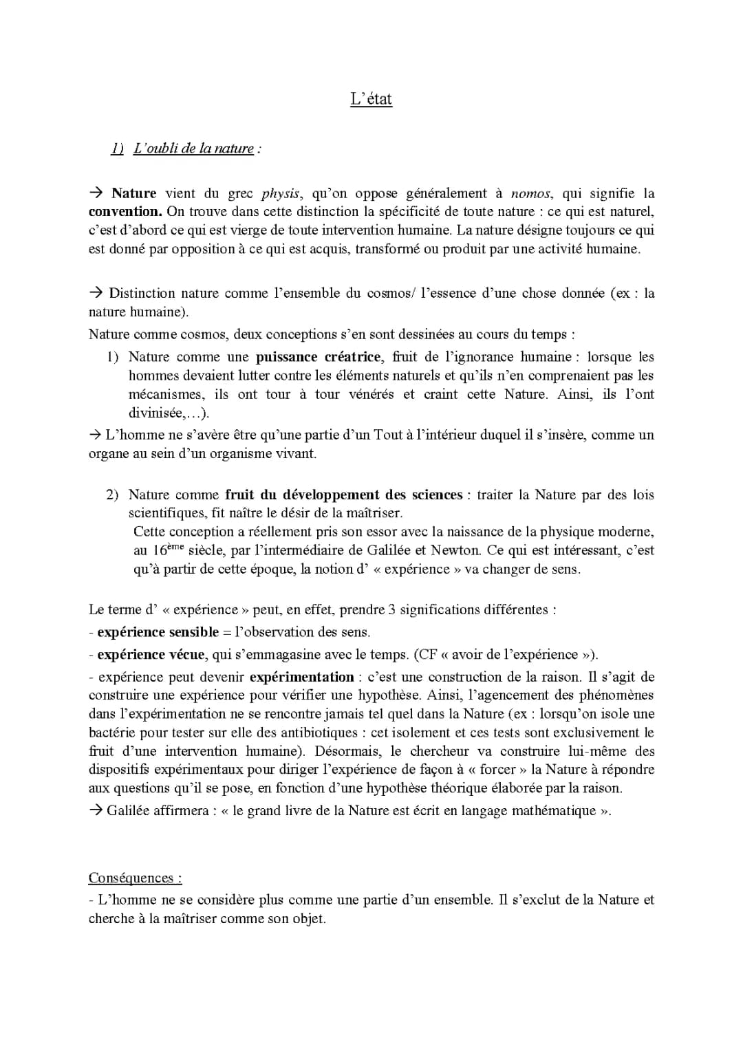 17 Notions Philo 2024 et État: Cours et Fiches Révision BAC PDF