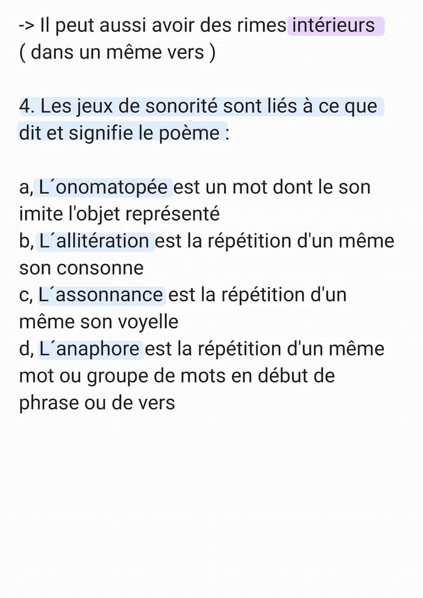 1. Les types de strophes :
2 vers: distiques
3 vers: tercet
4 vers: quatrain
5 vers : quintil
6 vers: sizain
7 vers: septain
8 vers: huitain