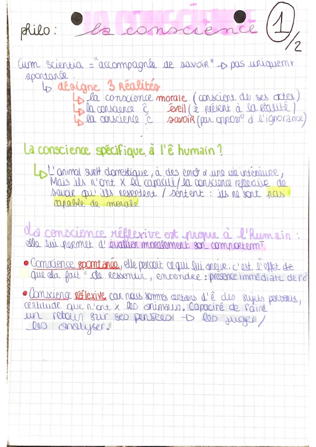 la conscience 