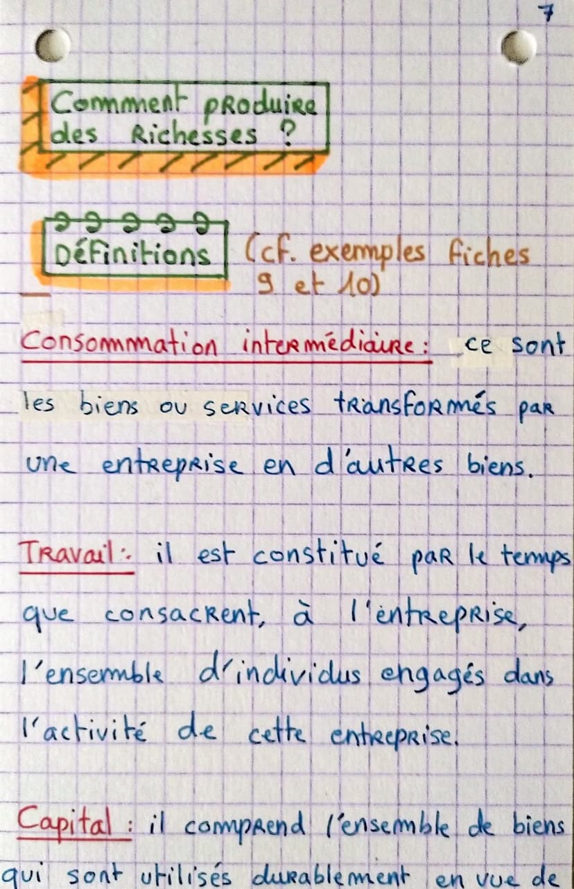 COMMENT CREE-T-ON
DES RICHESSES ?
Rappel
Calcul de part en pourcentage:
Partie
Total
Ide
Qu'est-ce que
produire ? Et qui
sont les producteur