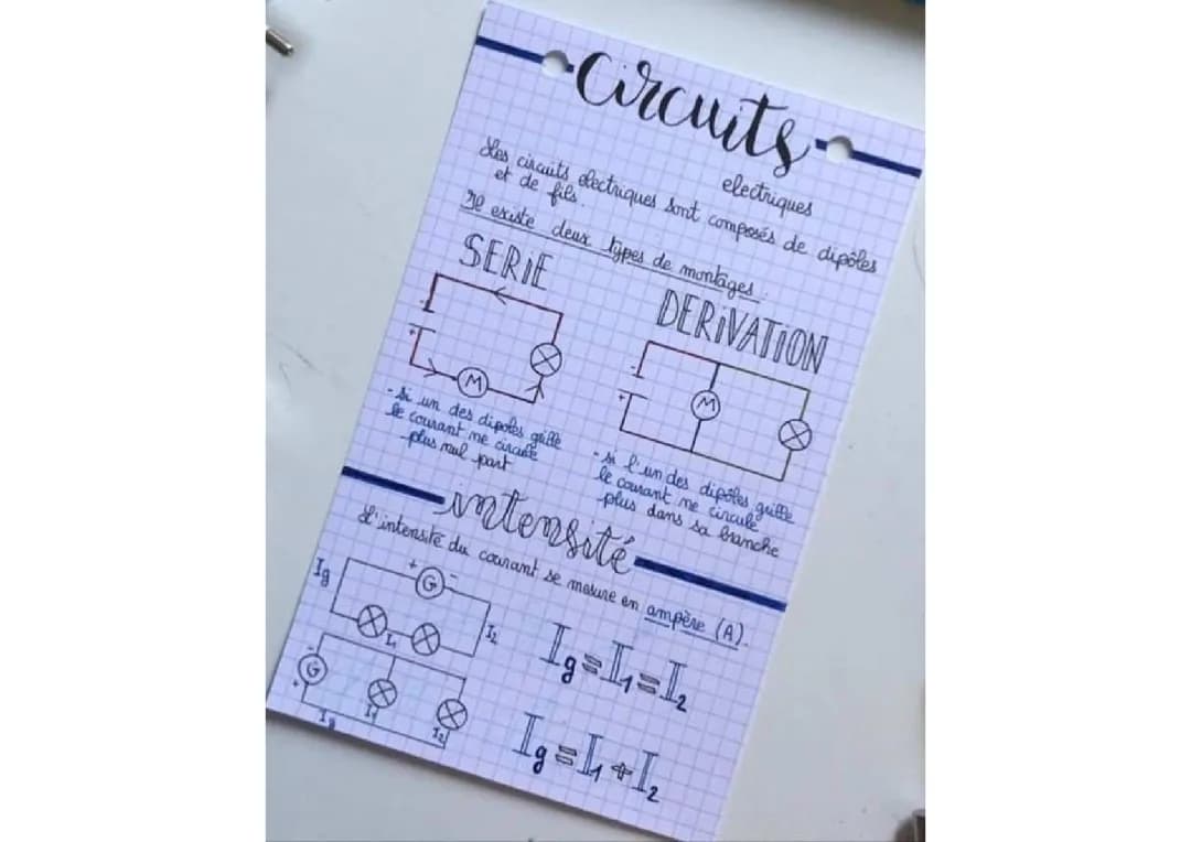chimie les circuits électriques