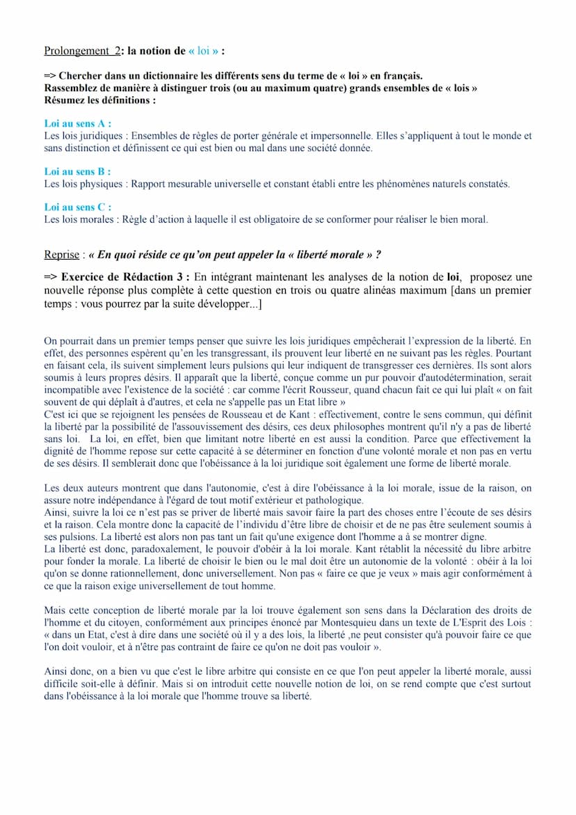 Éclairages sur la liberté
Titre II: Distinctions conceptuelles - La liberté dans ses rapports avec le droit, les mœurs, la
morale et les dif
