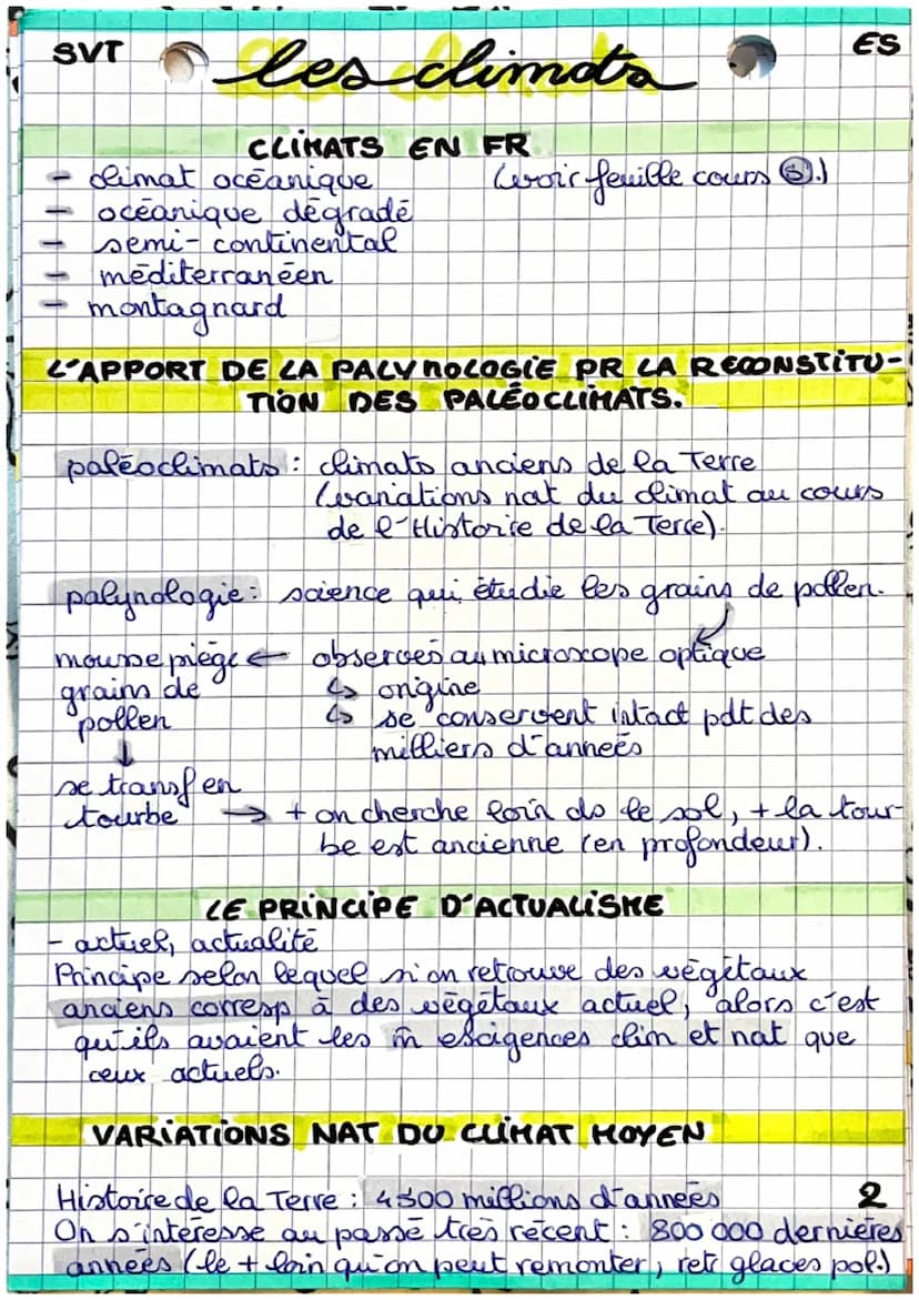SVT
-
CLIMATOLOGIE.
-science
qui étudie les climals.
collecte d'infos tres nbreuses pot un tps très long
4 temp, precipitations, ensoleillem